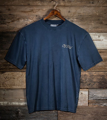 Old's Cool Chopper T-Shirt - Small Chest Print - Indigo