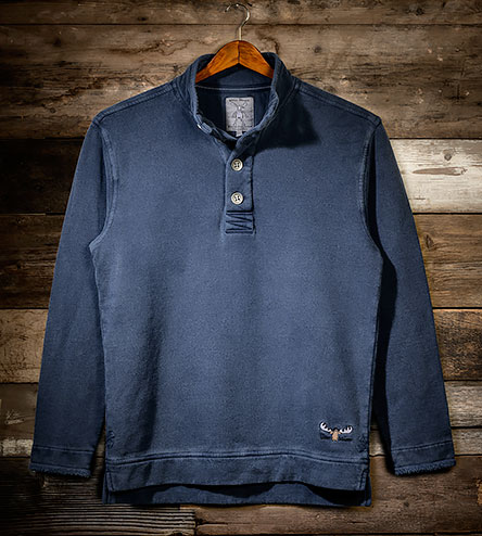 Button Sweat in Indigo