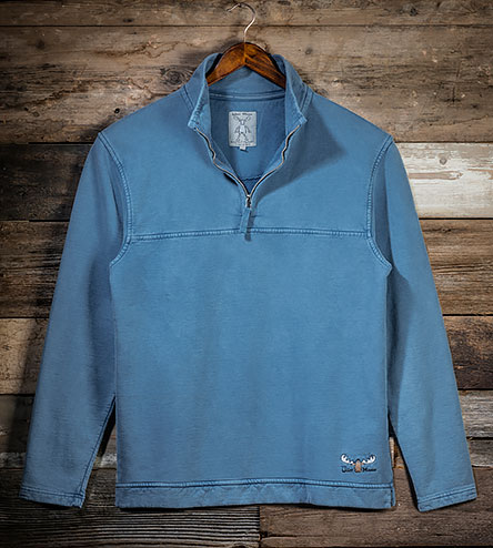 Uber Moose 1/4 Zip Fleece - Denim