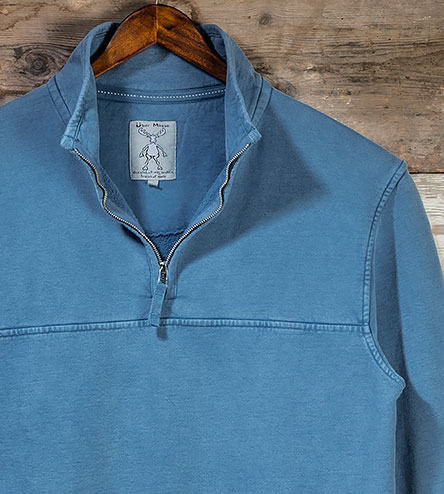 Uber Moose 1/4 Zip Fleece - Denim