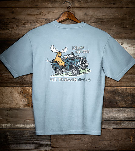 All Terrain T-Shirt - Large Back Print - Sky