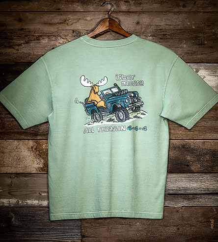 All Terrain T-Shirt - Large Back Print - Green