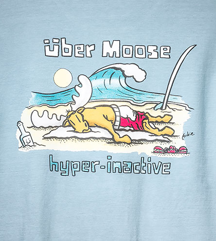 Hyper Inactive T-Shirt - Large Back Print - Sky