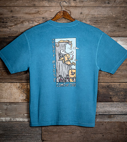 Comfort Zone T-Shirt - Large Back Print - Alaskan Blue