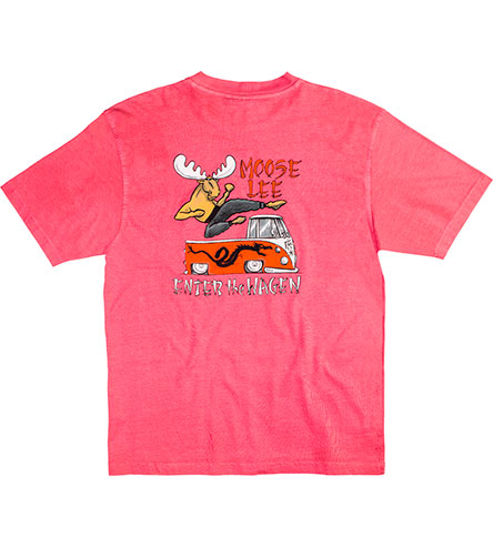 Moose Lee T-Shirt - Large Back Print - Pink