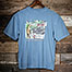 DJST Bike T-Shirt - Large Back Print - Denim
