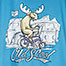 Old's Cool Chopper T-Shirt - Large Back Print - Alaskan Blue