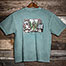 Don't Just Sit There T-Shirt - Large Back Print - Stone Blue