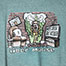 Don't Just Sit There T-Shirt - Large Back Print - Stone Blue